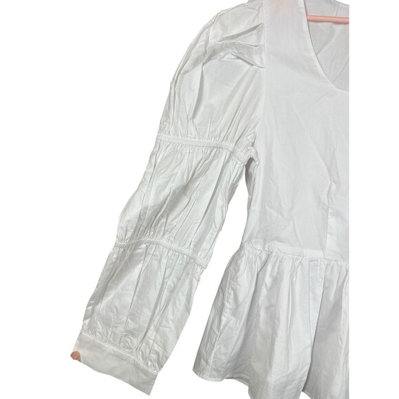 Tuckernuck NWT Hyacinth House‎ Clemons Long Sleeve Puff Blouse White L Boho - Picture 6 of 13